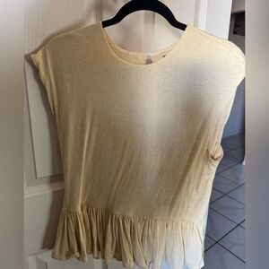 Express Cream Cap Sleeve Top